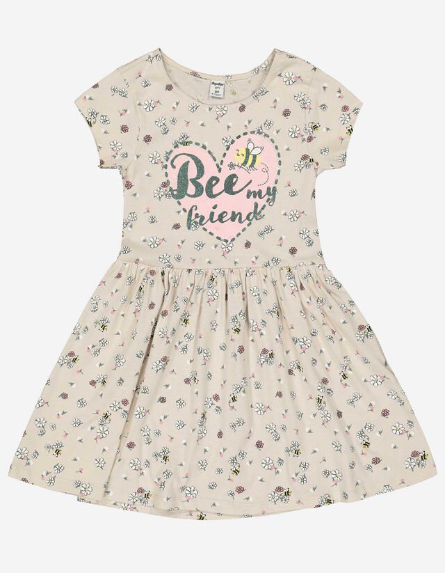 Madchen Kleid Mit Allover Print Takko Fashion 