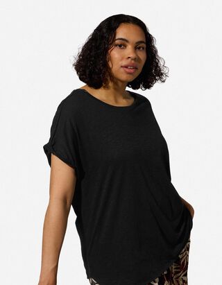 Shirt - &Auml;rmel mit fixiertem Aufschlag - Schwarz