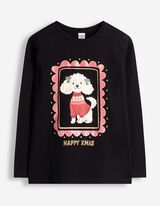 Longsleeve - Print - Zwart