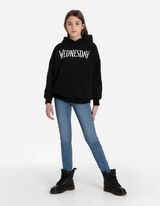 Kapucnis felső - Wednesday - fekete