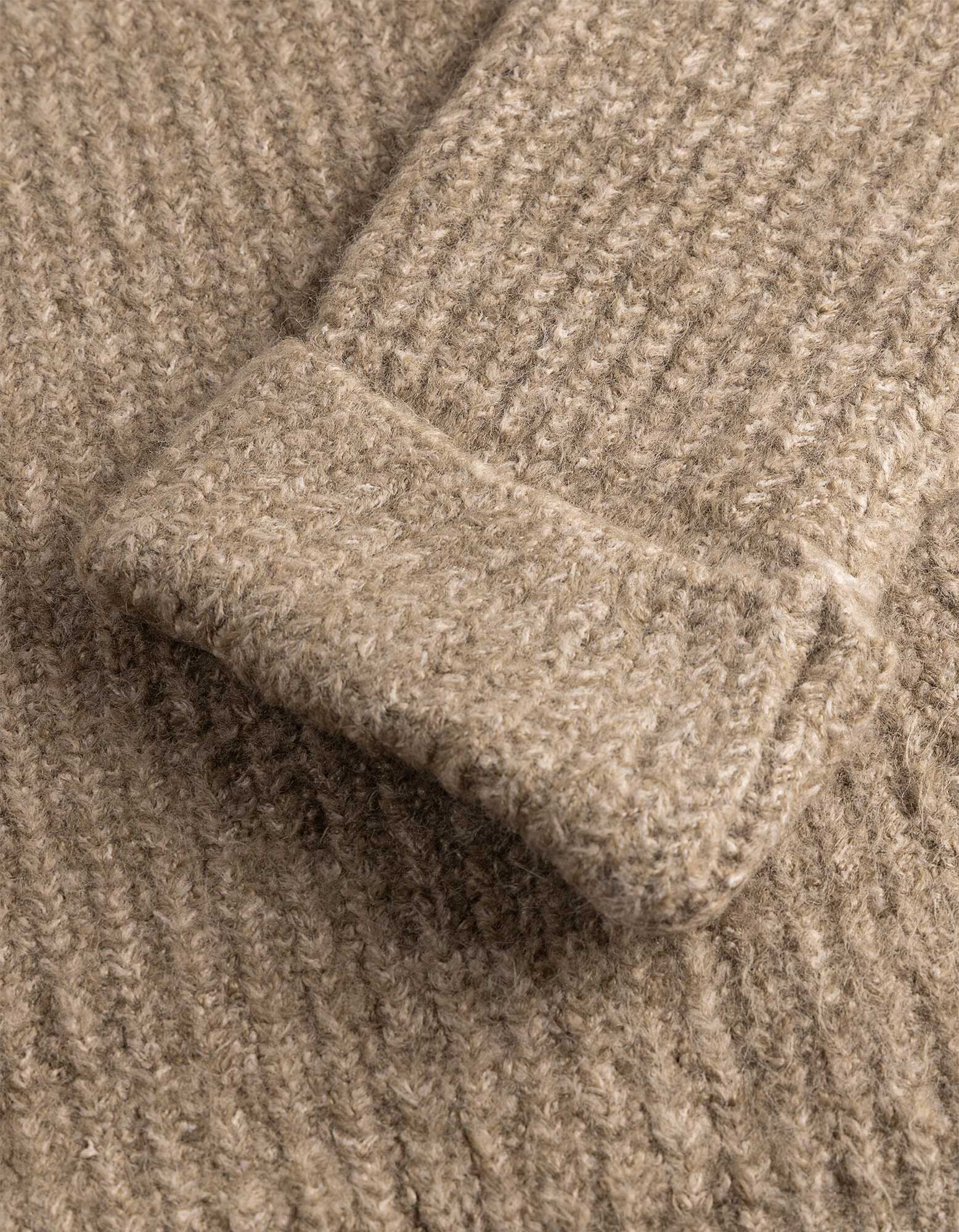 Trui - Mouwen met vaste omslag - Beige