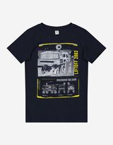 Tricou - Imprimeu - Albastru inchis