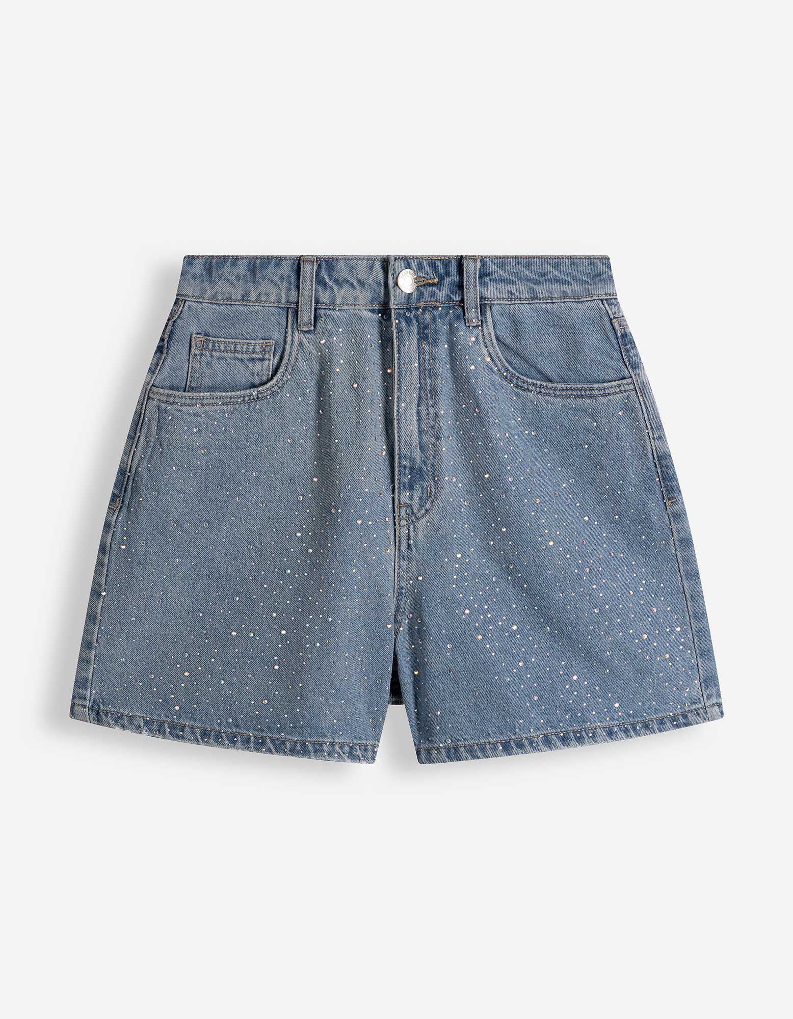 Jeansshorts - Regular Fit - blau