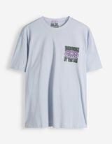 T-Shirt - R&uuml;ckenprint - hellblau