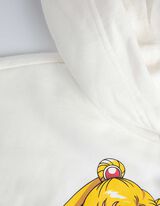 Pulover s kapuco - Sailor Moon - belo