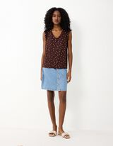 Top - Polka Dots - Dunkelbraun