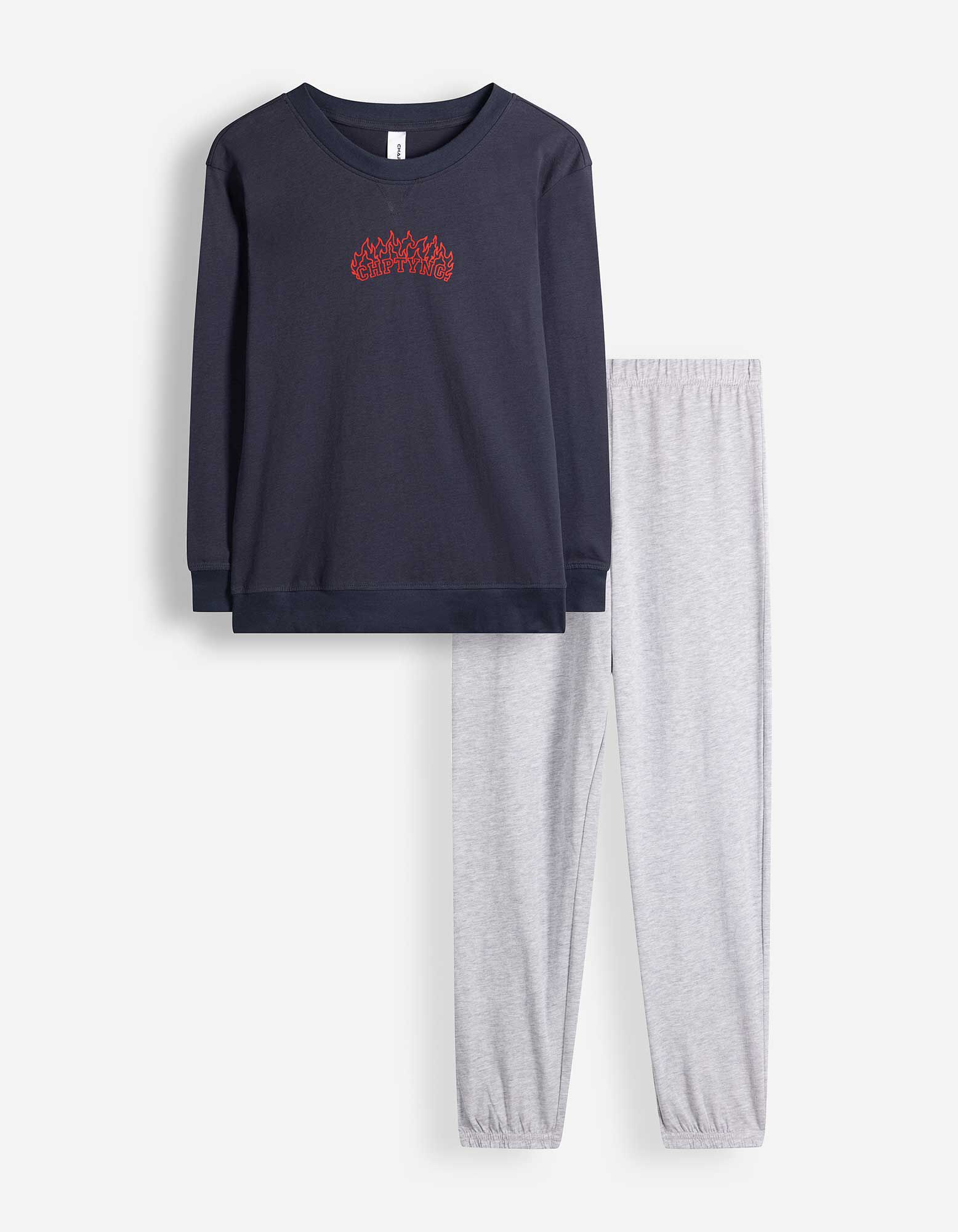 Pyjama Set aus Shirt und Hose - Print - Bunt