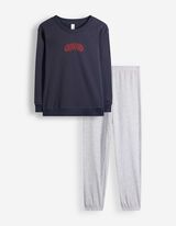 Pyjama Set aus Shirt und Hose - Print - Bunt