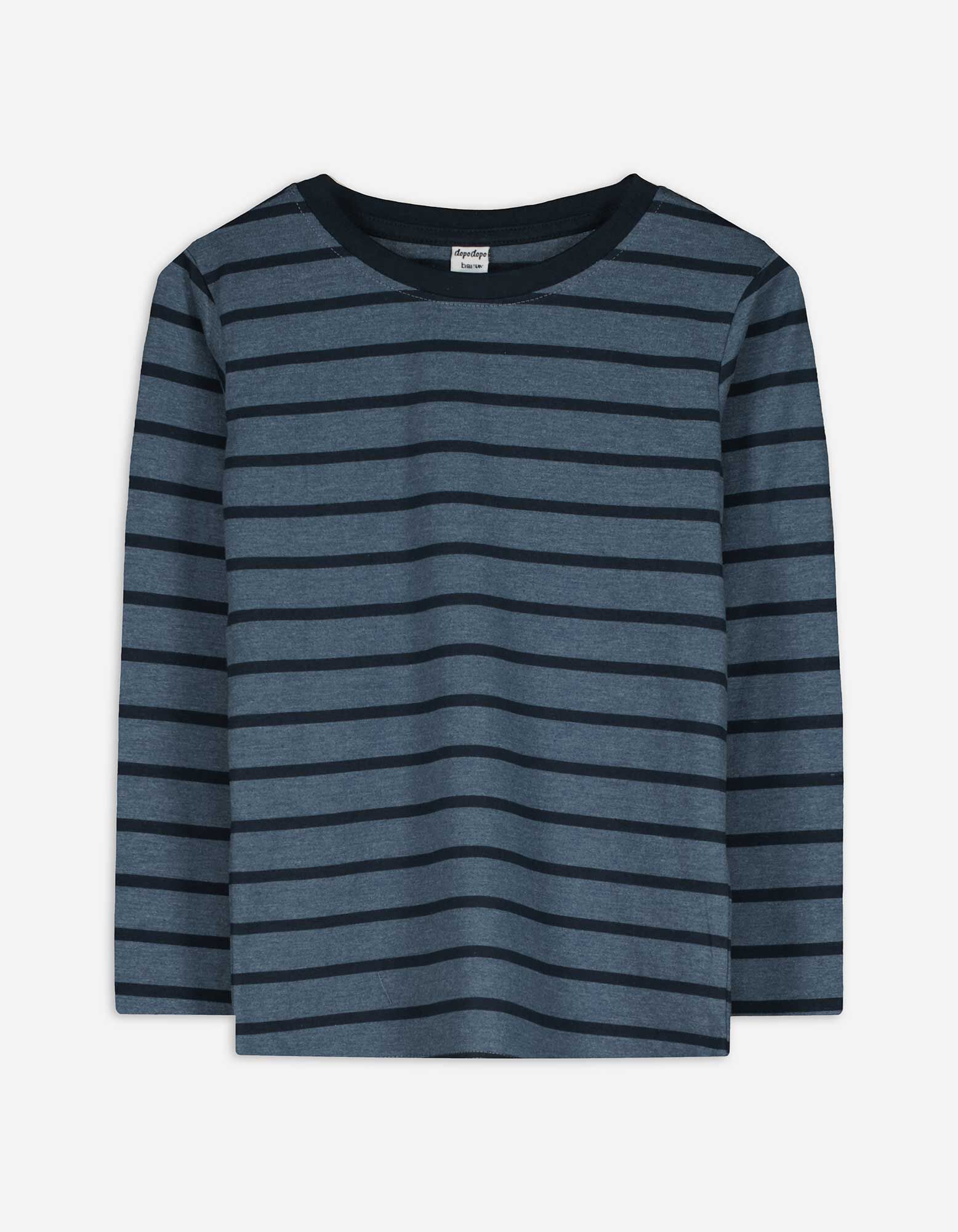 Longsleeve - Strepen - donkerblauw