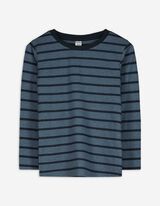 Longsleeve - Strepen - donkerblauw