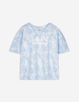 Cropped shirt - Tekstprint - wit