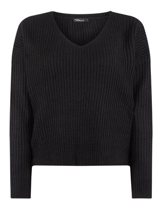 Damen Pullover mit seitlichen Schn&uuml;rungen