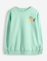 Sweatshirt - R&uuml;ckenprint - hellgr&uuml;n