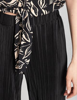 spodnie palazzo - elastyczny pas - czarny