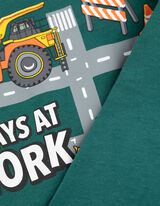 Longsleeve - Print - donkergroen