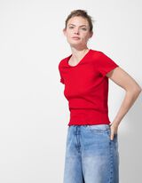 T-shirt - A costine - rosso