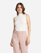 Top - Geribde structuur - wit