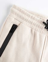 Pantaloni jogging - Imprimeu mesaj - Bej