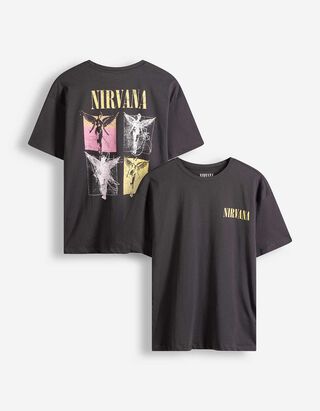 T-Shirt - Nirvana - Dunkelgrau