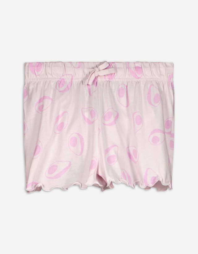 Pyjamashorts - Allover-Print - lila