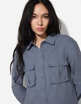 Bluse - Polyester - hellblau