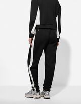 Jogpants - Kontrasteins&auml;tze - schwarz