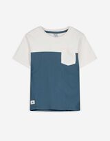 T-Shirt - Aufgesetze Taschen - dunkelblau