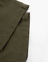 Hlače vojničkog stila - mje&scaron;avina pamuka - zelena