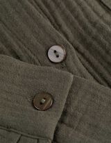 Blusa lunga - Taschina sul petto - verde scuro