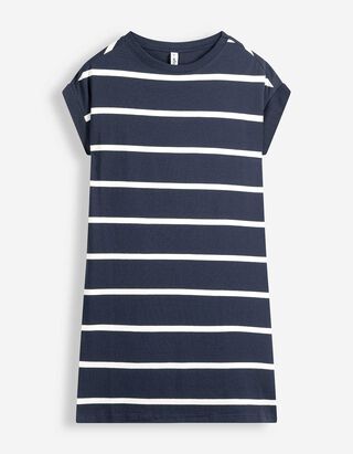 T-Shirt-Kleid - gerade geschnitten - Dunkelblau