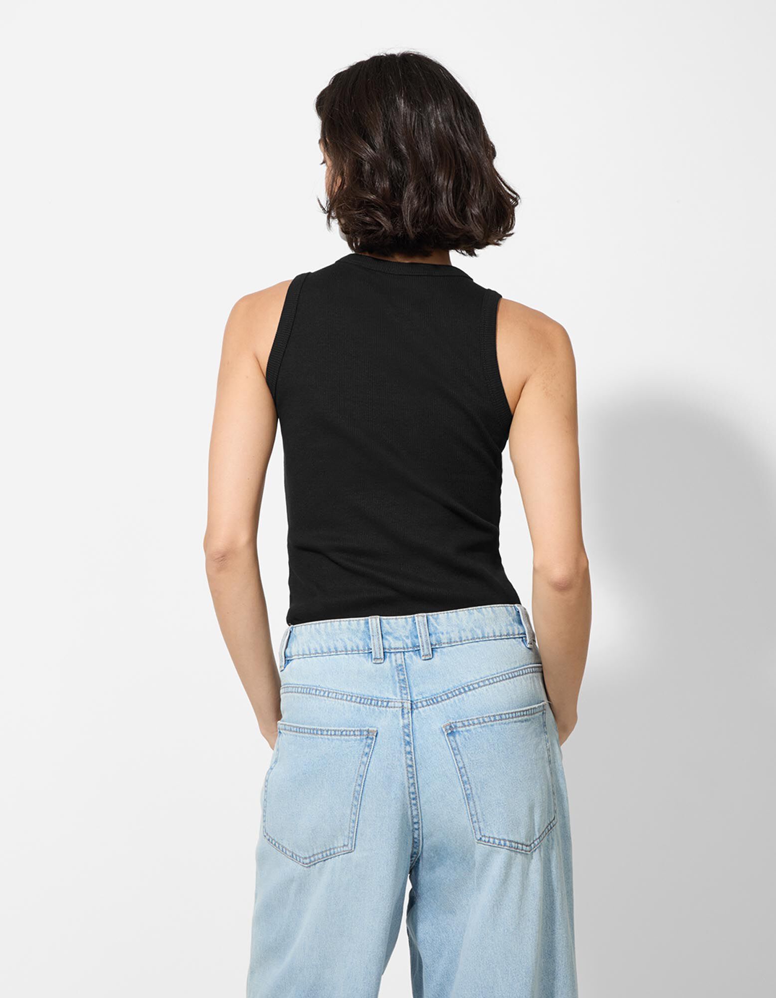 top - z nitami - czarny - Takko Fashion