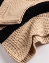 Trui - Geribde structuur - beige