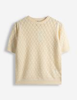 Pullover - Kurze &Auml;rmel - hellgelb