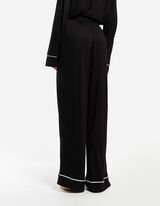 pidžama set od majice i pantalona - Me&scaron;avina viskoze - crno