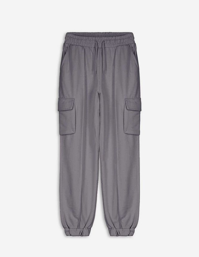 Jogginghose - Aufgesetze Taschen - dunkelgrau
