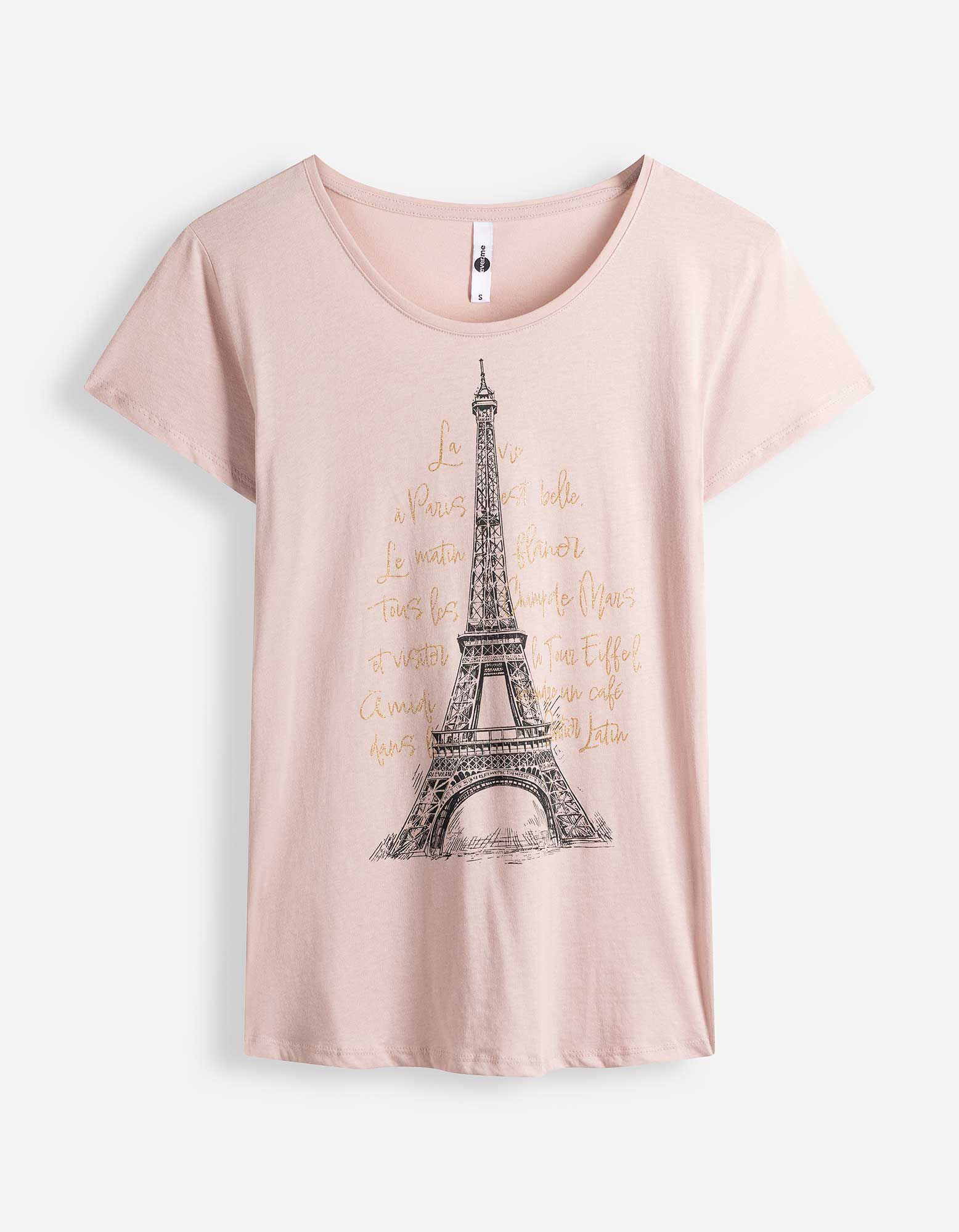 T-Shirt - Glitzerprint - Rosa