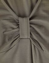 Haljina - Me&scaron;avina viskoze - tamno-zelena