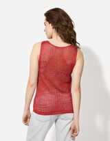 Stricktop - Lurex - dunkelrot