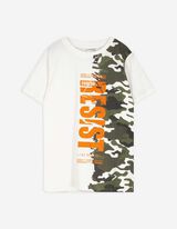 T-shirt - Vooropdruk - wit