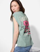 Top - Spadlá ramena - sv. zelena