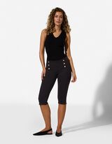 Leggings - Zierkn&ouml;pfe - Schwarz