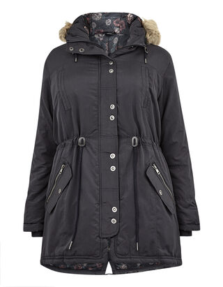Damen Parka mit abnehmbarem Webpelz