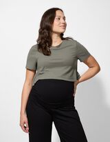 Těhotenská košile - Krátké rukávy - sv. zelena