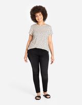 Tricou - Mâneci cu manșete fixe - Alb