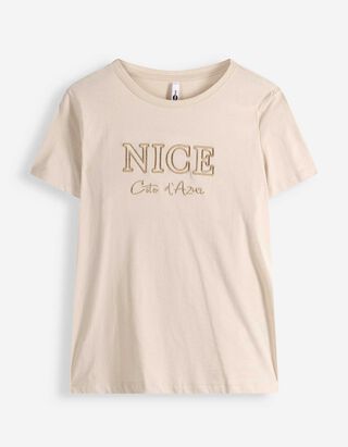 T-Shirt - Stickereien - wei&szlig;