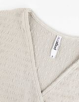 T-shirt - Effetto incrociato - beige