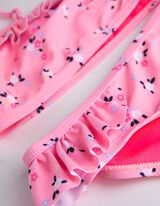 Set top e slip bikini - Stampa allover - rosa fucsia