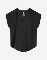 Bluse - Musselin - schwarz