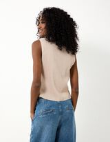 Top - Cr&ecirc;pe - Beige