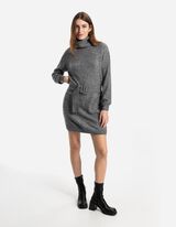 Kötött ruha - Öv - szürke